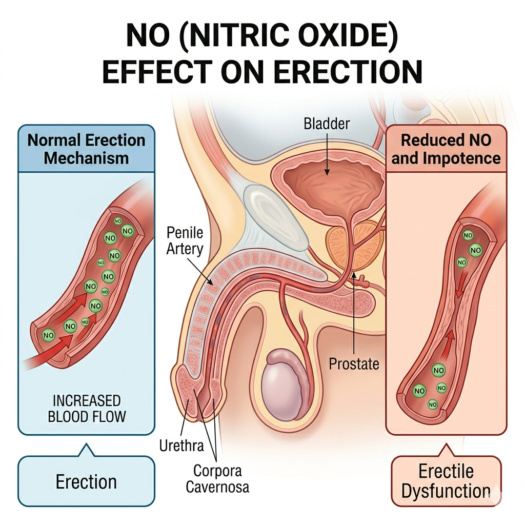 Blood flow and testosterone decline